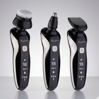 Fayd Pro electric shaver with multiple grooming attachments displayed together