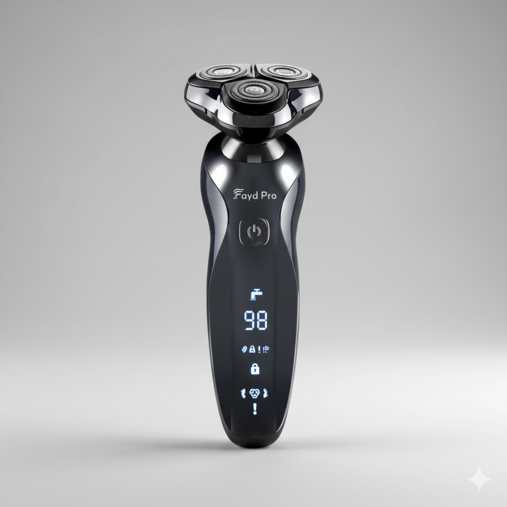 Fayd Pro electric shaver with digital display for precision grooming